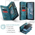 thumbnail image 2 of Phone Case for Samsung Galaxy A14 5G Zipper Wallet Detachable Cover with Tempered Glass Screen Protector and Leather Flip Credit Cash Card Holder Cell Accessories A 14 4G 14A G5 Women Men Blue, 2 of 14