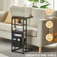 thumbnail image 5 of C-Shaped End Table with Storage - Modern Side Table for Small Spaces, 5 of 8