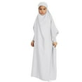 thumbnail image 1 of Kcodviy Robe Musulmane Fille Poses Robe Unie Filles Enfants Robe Nationale Robe d'Été Robes pour Filles Jupe Arabe Vêtements pour Enfants, 1 of 5