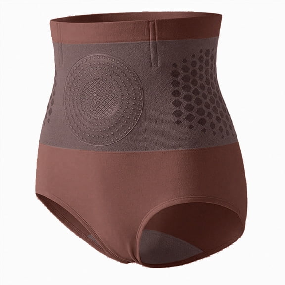 COMVALUE Women's High Waisted Lifting Panties Seamless Tummy Control Shapewear Underwear Control Panties Shorts (Coffee, S)