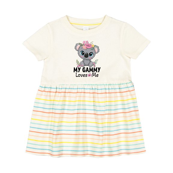Inktastic My Gammy Loves Me Girl Grandchild Koala Girls Baby Dress