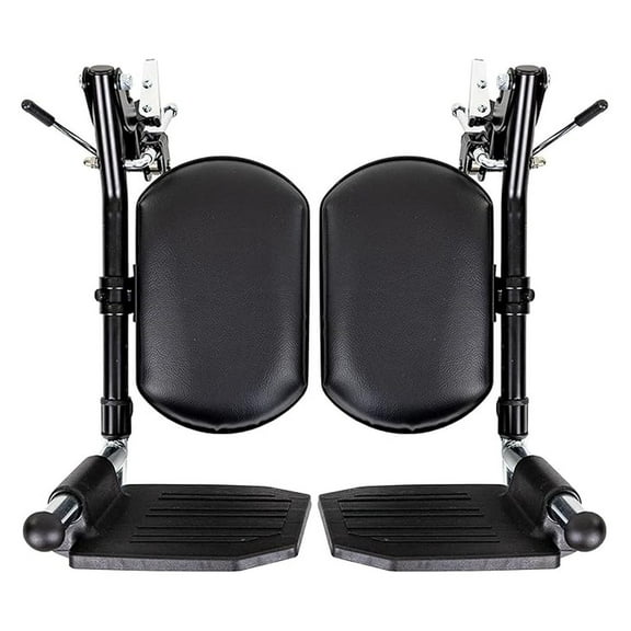 Elevating Wheelchair Footrests with Padded Calf Pads (2 Pack) - Ultimate Leg Rest Accessory Replacement Parts for Wheelchairs - Foot Plates for Enhanced , Mobility, and Support