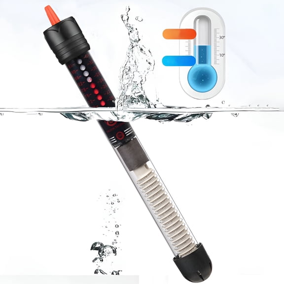 HIBIBUD 50W Adjustable Aquarium Heater Submersible Glass Water Heater for 5-70 Gallon Fish Tank Heaters for Aquariums