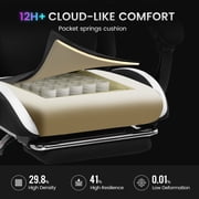 GTPLAYER RGB Gaming chair with footrest and Lumbar Support , Ergonomic LED Light Office Chair for Adults