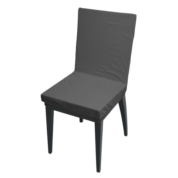 Home Details Waffle Design Dining Chair Slipcover, Grey