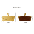 thumbnail image 3 of 8 Pairs Mountain Bike Metallic Disc Brake Pads for SRAM Guide //R Avid XO E7 E9 Trail 4 Pistions, 3 of 6