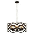 thumbnail image 3 of Lighting CAPELLA Transitional 6 Light Oil Rubbed Bronze Ceiling Pendant 24" Wide, 3 of 5