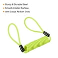 thumbnail image 3 of Uxcell Security Steel Cable 3.5mm x 1.2m/3.94ft Coated Spring Luggage Lock Wire Rope with Double Loop Yellow 2 Pack, 3 of 5