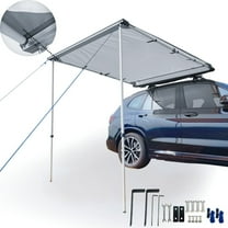 DANCHEL Outdoor 6.5ftx10ft Gray Car Awning,Waterproof Rooftop Tent Awnings for Car SUV
