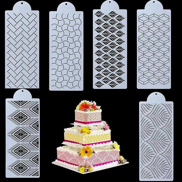 De Plantillas Para Decoración De Pasteles, Moldes De Plástico Para Mascotas, Moldes Para Pasteles Florales En Aerosol, Herramientas Para Hornear Para Postres,Pasteles De Cumpleaños Y Bodas Sweethay HA037634-00
