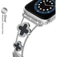 thumbnail image 5 of KOMI Diamond Metal Band Adds Sparkle to Your Watch - Compatible with Apple Watch Series 8/7/6/5/4/3/2/1Se/Ultra - Clover Is Simple and Stylish, Fits Women's Sizes 38mm 40mm 41mm 42mm 44mm 45mm 49mm, 5 of 7