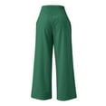 thumbnail image 5 of ZMHEGW High Waist Wide Leg Palazzo Pants for Women Smocked Elastic Waist Loose Comfy Casual Pajama Pants Pockets, 5 of 6