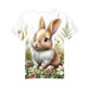 thumbnail image 3 of Cultivo de Manga Corta Superior Pascua Impresa Cuello Redondo Casual Versátil para Niños Niños Camisa de Manga Corta Tee Gráfica para 3-14 Años, 3 of 6