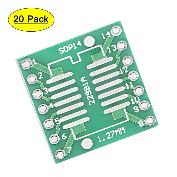 SSOP 14PIN 0.65 / SOP 14PIN 1.27 to DIP Adapter PCB Board SMD Converter 20pcs