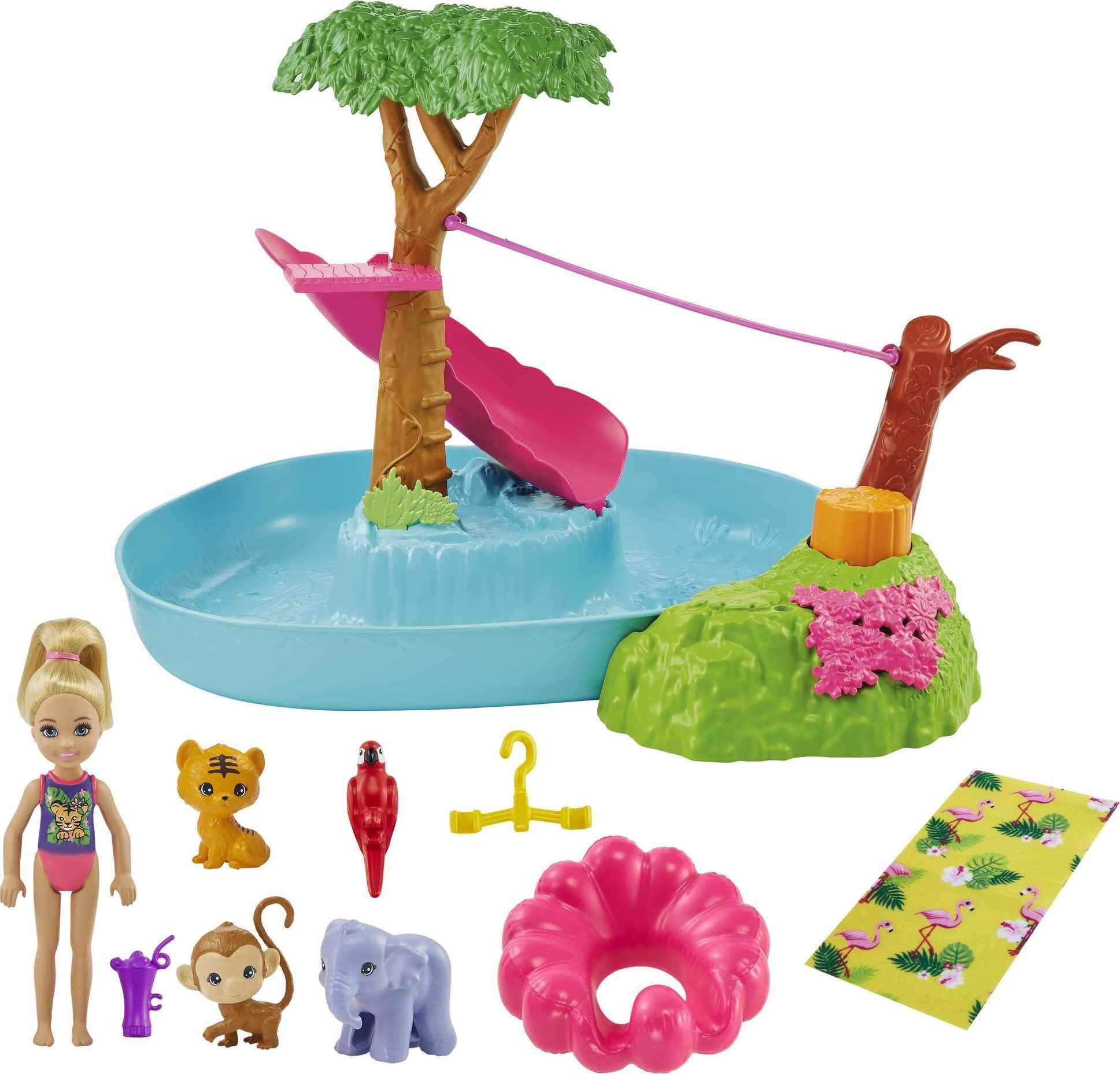 11.5-in Barbie and Chelsea The Lost Birthday Playset with Barbie Doll Gift for 3 to 7 Year Olds Pet Puppy and Travel Accessories