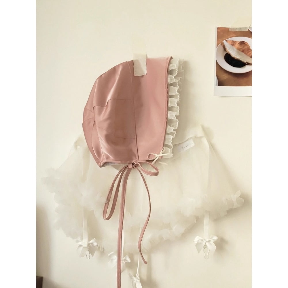 Vintage Victorian Style Bonnet Hat for Women，Retro and Chic Basin Hat for Cute Girls and Lolita Cosplay