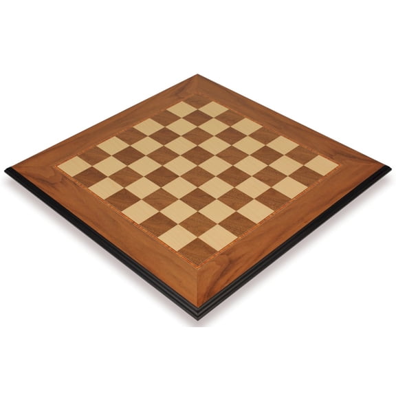 Walnut & Maple Molded Edge Chess Board - 2" Squares