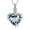 A Siver-Blue, variant on Butterfly Heart Urn Necklaces Cremation Jewelry for Ashes for Women Men Memorial Human Ashes Pendant