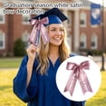 thumbnail image 3 of White Class of 2026 5 Inch Graduation Bow Satin Cap Bow Hair Accessories Beautiful Graduation Cap Decor for 2026 Graduation Gifts, 3 of 5