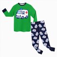 thumbnail image 6 of NOLDARES 2 Piece Toddler Baby Boy Fall Winter Clothes Long Sleeve Sweatshirt Tops Elastic Waist Pants Cute Print Outfits Clothing Set(Green,3-4 Y), 6 of 6