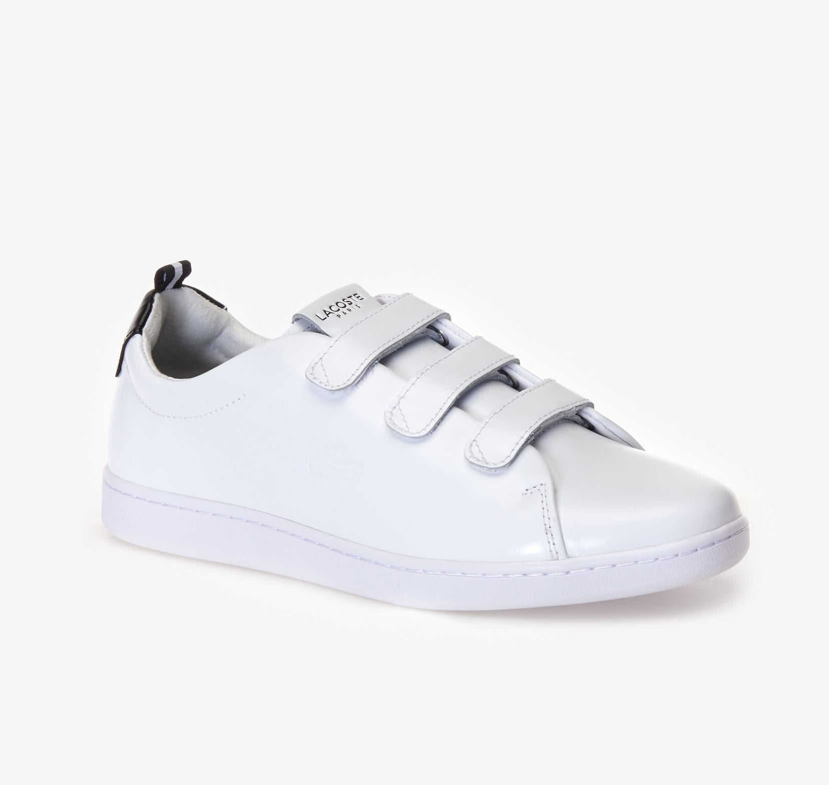 lacoste white velcro shoes