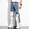 thumbnail image 3 of Pantalones cargo para hombre, pantalones de jogging apilados para hombre, ropa ajustada de color caqui Y2k, novedad en ropa de lujo de corte regular, moda tecnológica, Harajuku Emo, 3 of 4