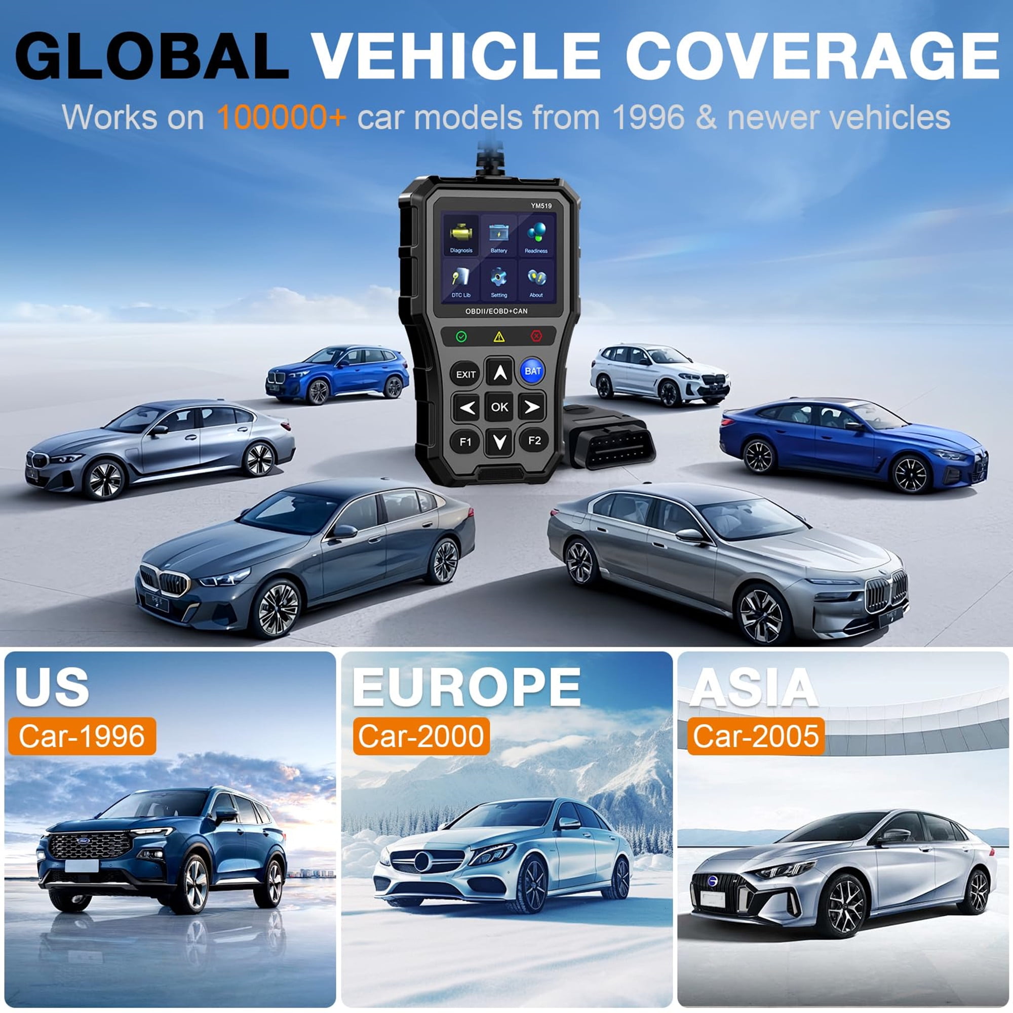 Car OBD2 Scanner Diagnostic Tool, Comprehensive Car Code Reader for All Cars, SPBTAR Engine Fault Scanner CAN Diagnostic Scan Tool for All Vehicles after 1996