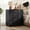 Black, variant on Homieasy 3 Drawer Dresser Set of 2 with Charging Station for Bedroom, Living Room, Nature Oak