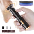 thumbnail image 5 of 2-in-1 Electric Foot Callus Remover, USB Rechargeable with 3 Modes, 3 Size Sanding Discs & Cylinder, Battery Display, Cordless Aluminum Foot/Nail/Dead Skin Tool, Black., 5 of 9