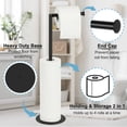 thumbnail image 3 of Freestanding Metal Toilet Paper Holder Stand, Black, 3 of 8