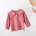 thumbnail image 4 of Jinhomg Toddler Kids Girl Fall Tops Cute Rabbit Print Long Sleeve T Shirts Lightweight Comfy Button Up Warm Tees 90 off Clearance Sale Pink 6Y, 4 of 7
