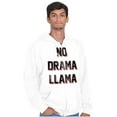 thumbnail image 5 of No Drama Llama Alpaca Chill Relaxed Zip Up Hoodie Men's Women's Brisco Brands S, 5 of 6