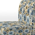thumbnail image 4 of Designart « Azure Cream Coastal Dream Florals » Fauteuil d'Appoint Rembourré à Motif Floral Bleu - Fauteuil de Style Cottage pour Chambre, 4 of 7