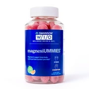 Swanson WIO magnesiUMMIES Stress Support, Heart Health, Stress, Watermelon, Magnesium 336mg, Vegan, Non-GMO, Gluten-Free, Mental Wellness, Bone Health - 12oz Bottle, 120 Gummies (30-Day Supply)