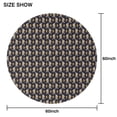 thumbnail image 6 of Dark Blue Bigfoot Pattern Round Tablecloth 60"x60",Wrinkle Wipeable Table Cloth for Kitchen Dining Room Picnic Patio Party, 6 of 6