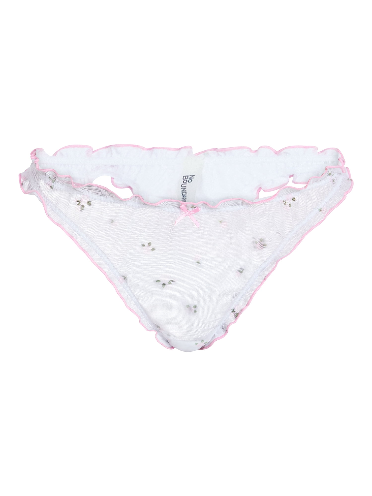 No Boundaries Mesh and Lace Thong Panties, 3-Pack, Women's XS-XXXL