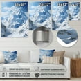 thumbnail image 4 of Designart "Snowy Peaks in Winter III" Landscapes Metal Art Living Room, 4 of 5