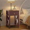 thumbnail image 5 of UBesGoo Set of 2 Night Stands for Bedroom Rustic Nightstand Bedside End Tables with Drawer Storage,Brown, 5 of 14