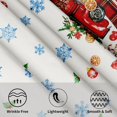 thumbnail image 3 of Merry Christmas Red Truck Gnome Tablecloth Round 60 Inch, Red Green Buffalo Plaid Winter Snowflake Polyester Circle Table Cloth Wrinkle Stain Resistant Washable Table Cover for Kitchen Picnic, 3 of 6