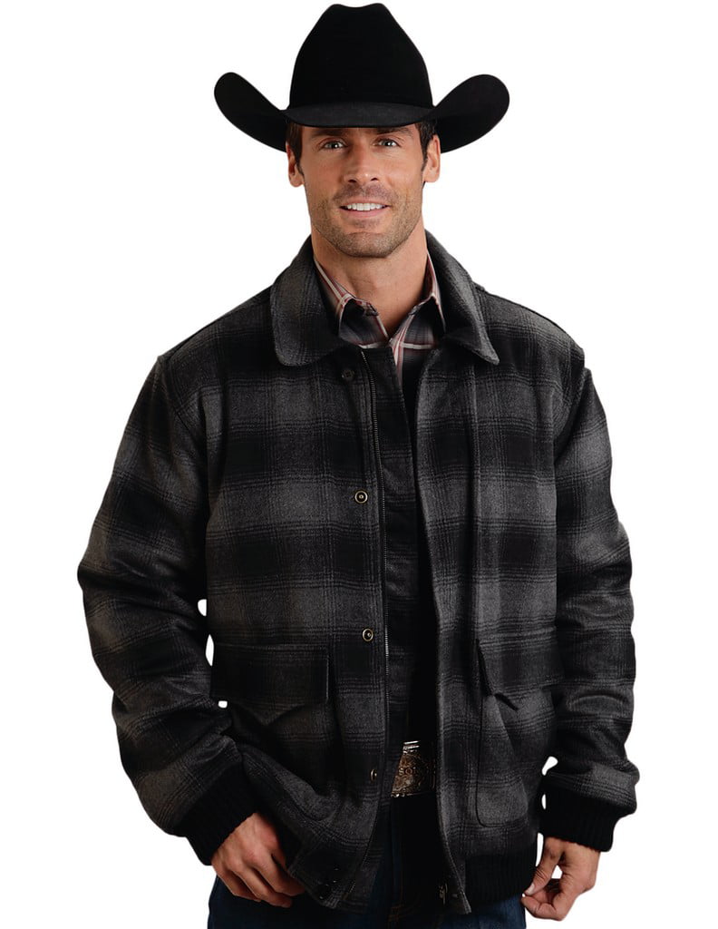 Stetson Western Jacket Mens Wool Button Black 11-097-0540-0713 BL