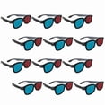 thumbnail image 2 of Gafas 3D portátiles de plástico rojo y azul con marco negro x20, 2 of 2
