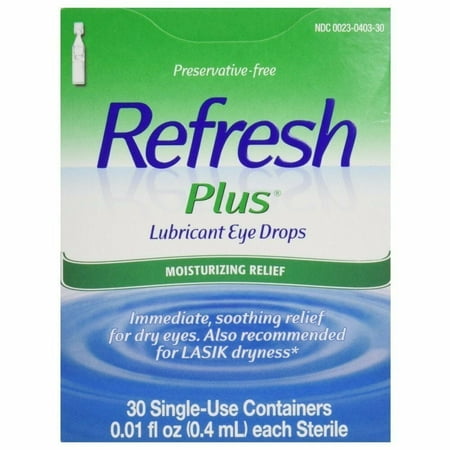 Refresh Plus Lubricant Eye Drops Single Use 30 (Pack of 3)