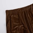 thumbnail image 4 of fatyb Velvet Pants for Women Elastic Waist Loose Wide Leg Pants Womens Casual Trousers with Pockets, 4 of 7