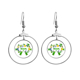 thumbnail image 1 of Futbol Futbol Brasil cultural Los pendientes cuelgan del aro de la joyería del círculo de la gota Unbranded M, 1 of 3