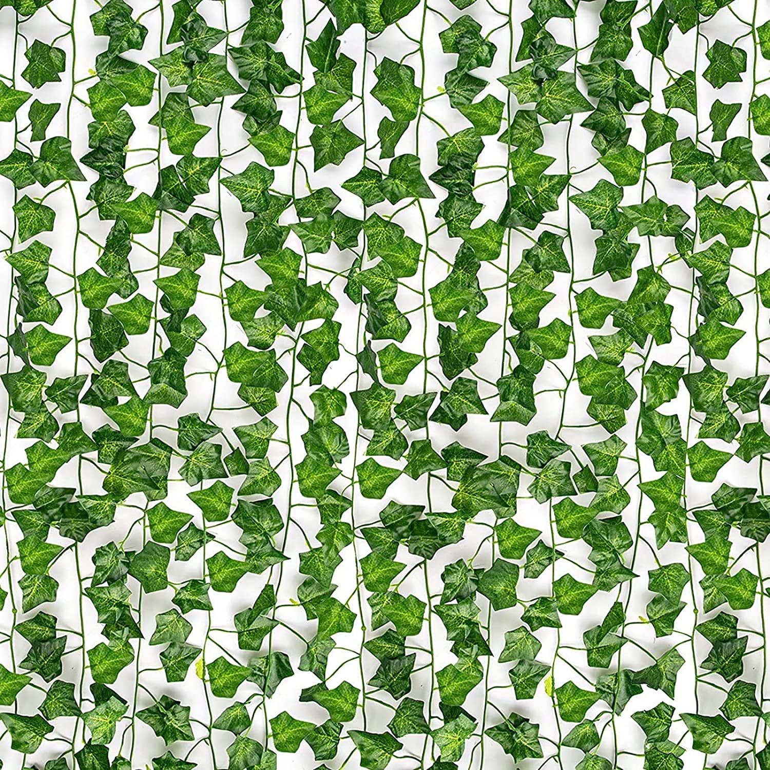  WEISPARK 12 Pack Fake Ivy Leaves with Butterflies