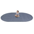 thumbnail image 5 of Home Floor Decorative Premium Polyester Endurance 6' X 9' Oval Area Rug - Glacier Blue, 5 of 5