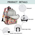thumbnail image 4 of Pioneer Flower Floral Print Pattern Backpack for School, Cute School Bag with Adjustable Shoulder Straps and Padded Back, 15.25"x11.5"x5.25", 4 of 5