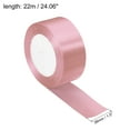 thumbnail image 2 of Unique Bargains 1.5 Inch Wide 24 Yards Satin Ribbon, Double Face Solid Crafts Roll for Party Home DIY Wrapping Decoration, Bright Pink, 2 of 6