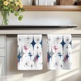 thumbnail image 7 of Red Blue Diamond Kitchen Towels Set of 1, Modern Geometric Middle Century White Absorbent Dish Towels for Kitchen, Microfiber Hand Towel, Quick Drying Tea Towel for Cleaning Decorative Dishcloths, 7 of 7