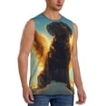 thumbnail image 2 of Fotbe Golden Cloud Winged Dog Men's Camiseta sin Mangas Estampada para Hombres, Playera Casual para Gimnasio, Entrenamiento, Playa-XX-Large, 2 of 7